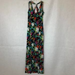 CY USA Floral Twisted Racerback Style Summer Maxi Dress Size Small
